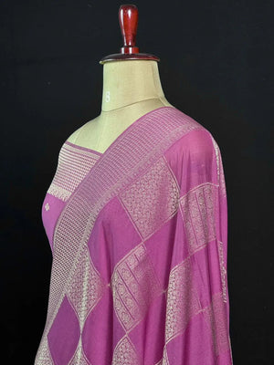 Partywear Semi Chiffon Saree – Chic & Stylish Look