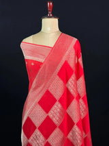 Partywear Semi Chiffon Saree – Chic & Stylish Look