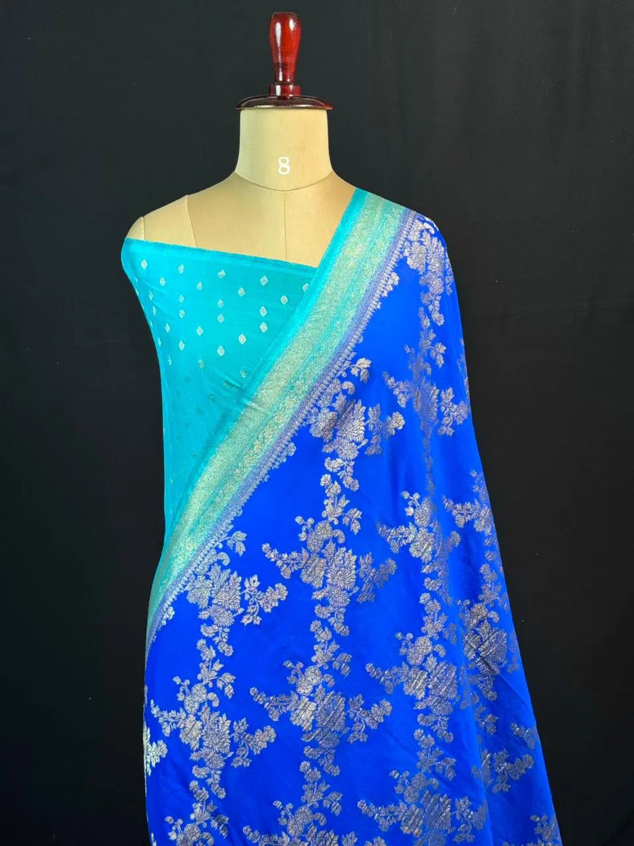 Classic Semi Georgette Silk Saree with Rich Finish (Sanchi New Era) 