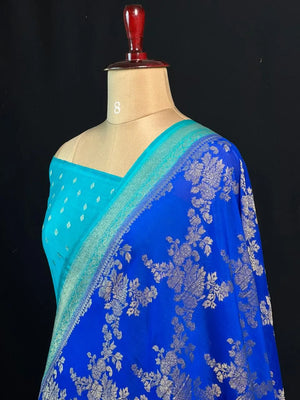 Classic Semi Georgette Silk Saree with Rich Finish (Sanchi New Era) 