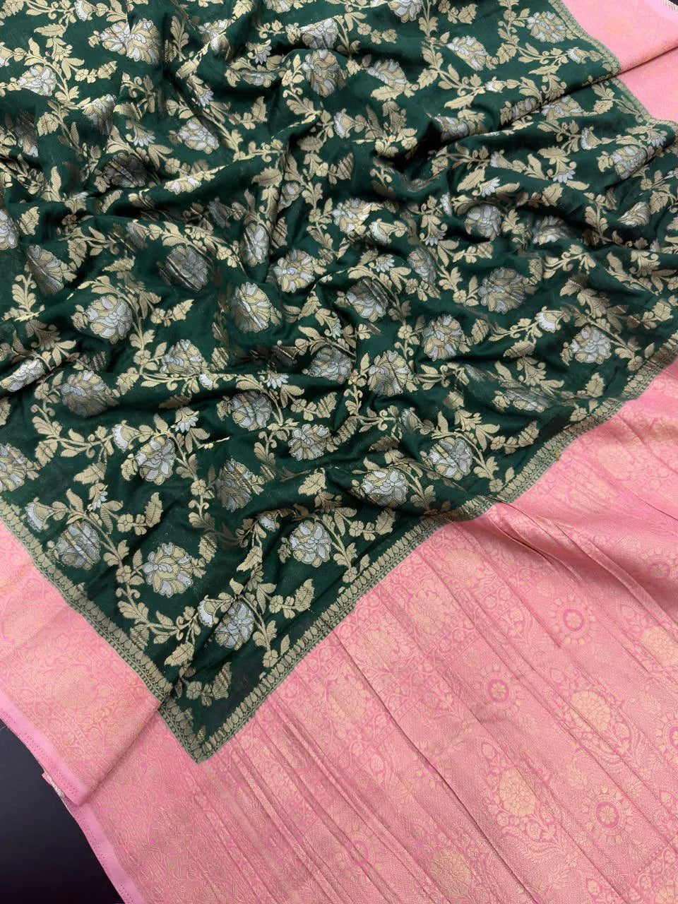  Semi Georgette Silk Saree with Rich Finish-Sanchi New Era