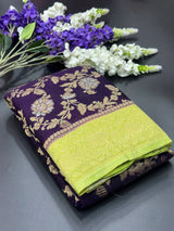 Semi Georgette Silk Saree with Rich Finish-Sanchi New Era