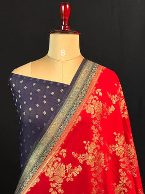 Classic Semi Georgette Silk Saree with Rich Finish (Sanchi New Era)
