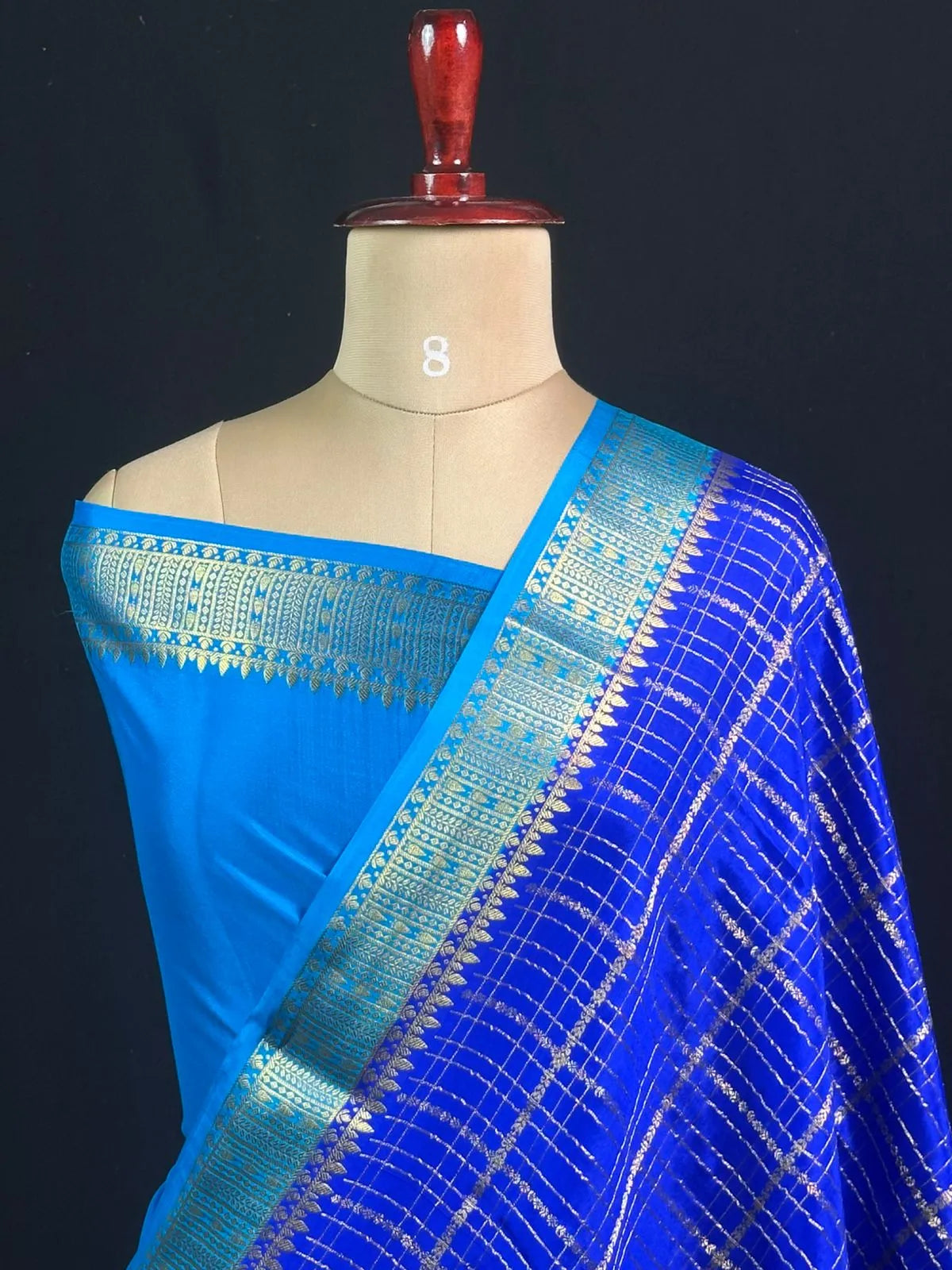 Mysore Silk Chex Saree – Sangeetha