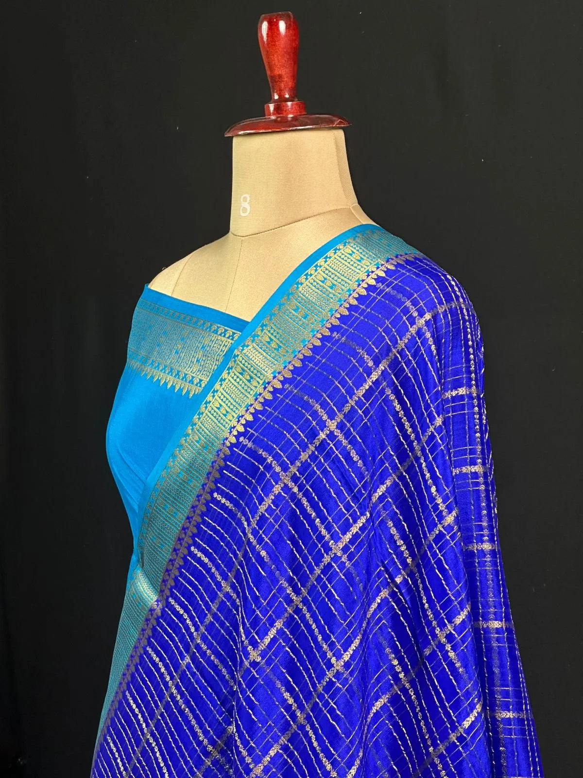 Mysore Silk Chex Saree – Sangeetha