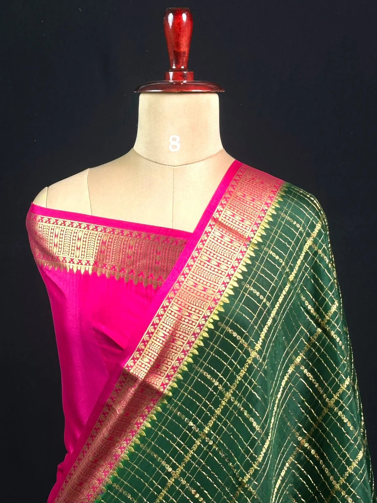 Mysore Silk Chex Saree – Sangeetha