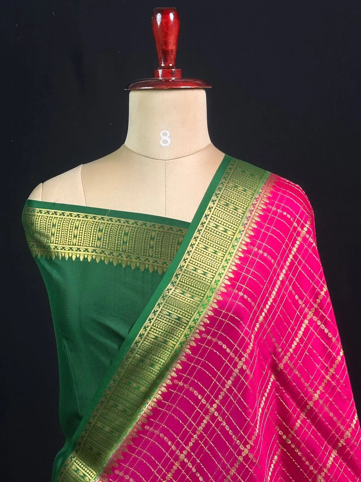 Mysore Silk Chex Saree – Sangeetha