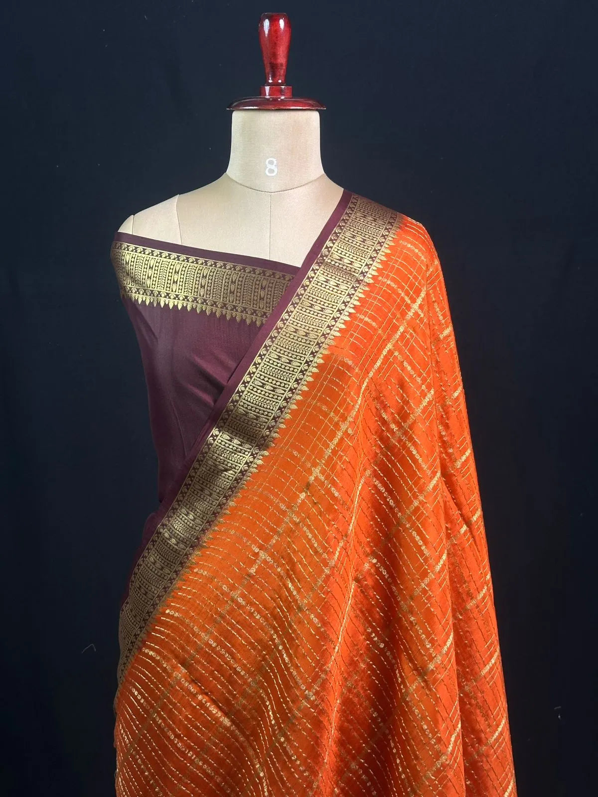 Mysore Silk Chex Saree – Sangeetha