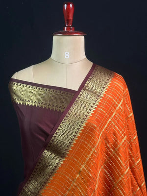 Mysore Silk Chex Saree – Sangeetha