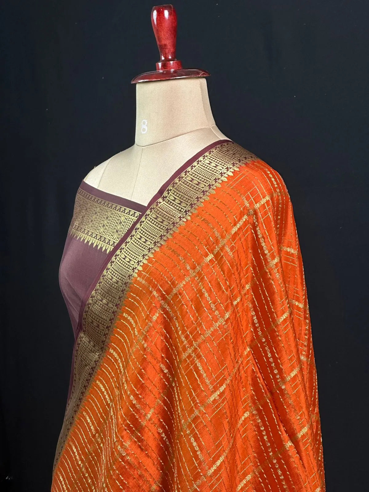 Mysore Silk Chex Saree – Sangeetha