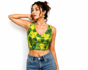 Rich Bandhani Silk Ethnic Unstitched Blouse Piece