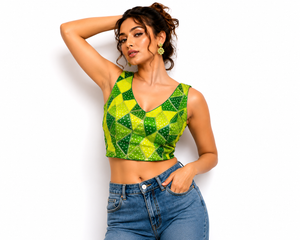 Rich Bandhani Silk Ethnic Unstitched Blouse Piece