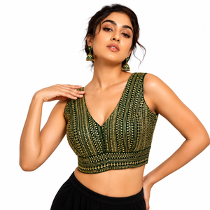 Graceful Raw Silk Unstitched Blouse with Full Zari Work