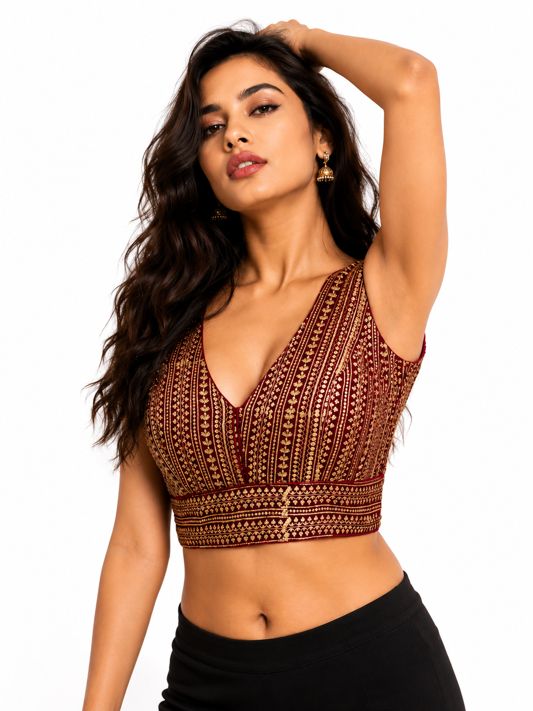 Graceful Raw Silk Unstitched Blouse with Full Zari Work