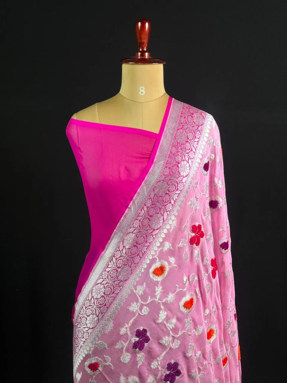 Charming Pure Georgette Silk Saree with Smooth Texture (Velvet)