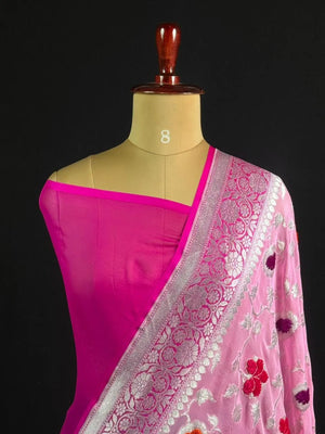 Charming Pure Georgette Silk Saree with Smooth Texture (Velvet)