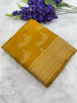 Elegant Semi Georgette Silk Saree with Rich Woven Border