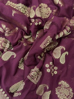 Elegant Semi Georgette Silk Saree with Rich Woven Border