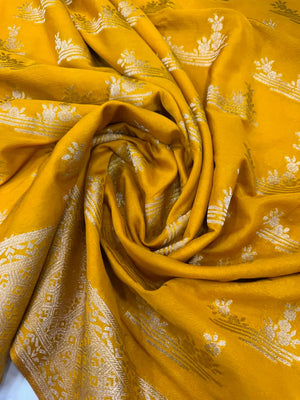 Elegant Semi Georgette Silk Saree with Rich Woven Border