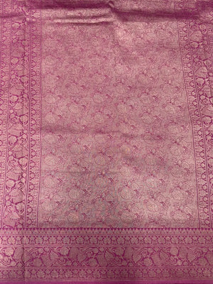 Elegant Semi Georgette Silk Saree with Rich Woven Border 