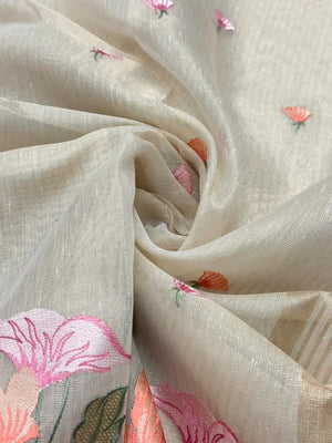 Graceful Semi Tissue Organza Saree for Party & Occasion Wear