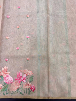 Graceful Semi Tissue Organza Saree for Party & Occasion Wear