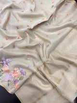 Graceful Semi Tissue Organza Saree for Party & Occasion Wear