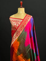 Traditional Semi Katan Silk Ikkat Drapes
