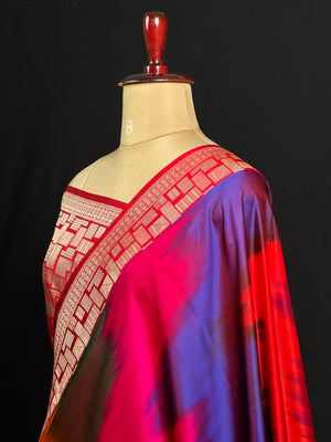 Traditional Semi Katan Silk Ikkat Drapes
