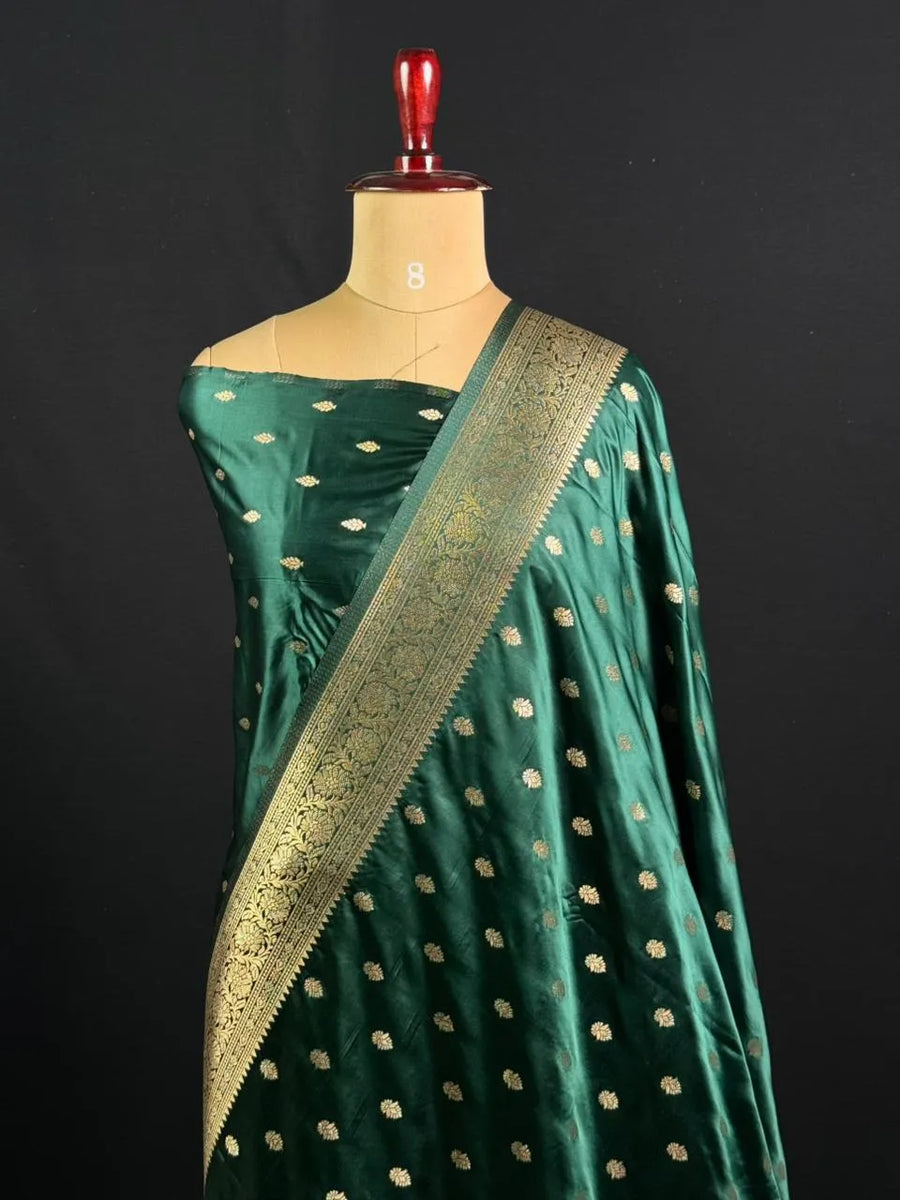 Semi Satin Silk Saree with Smooth Finish & Graceful Drape
