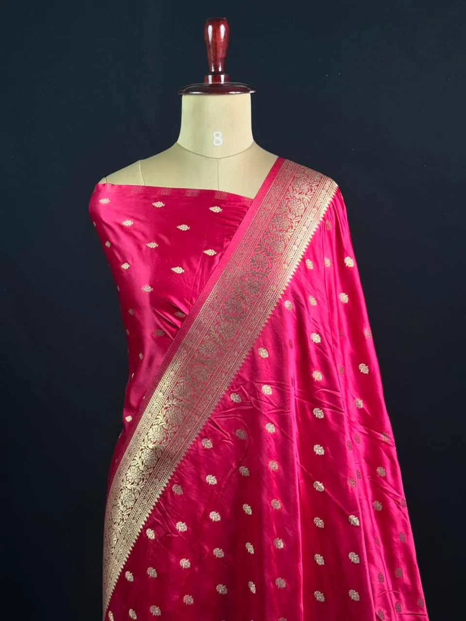 Semi Satin Silk Saree with Smooth Finish & Graceful Drape