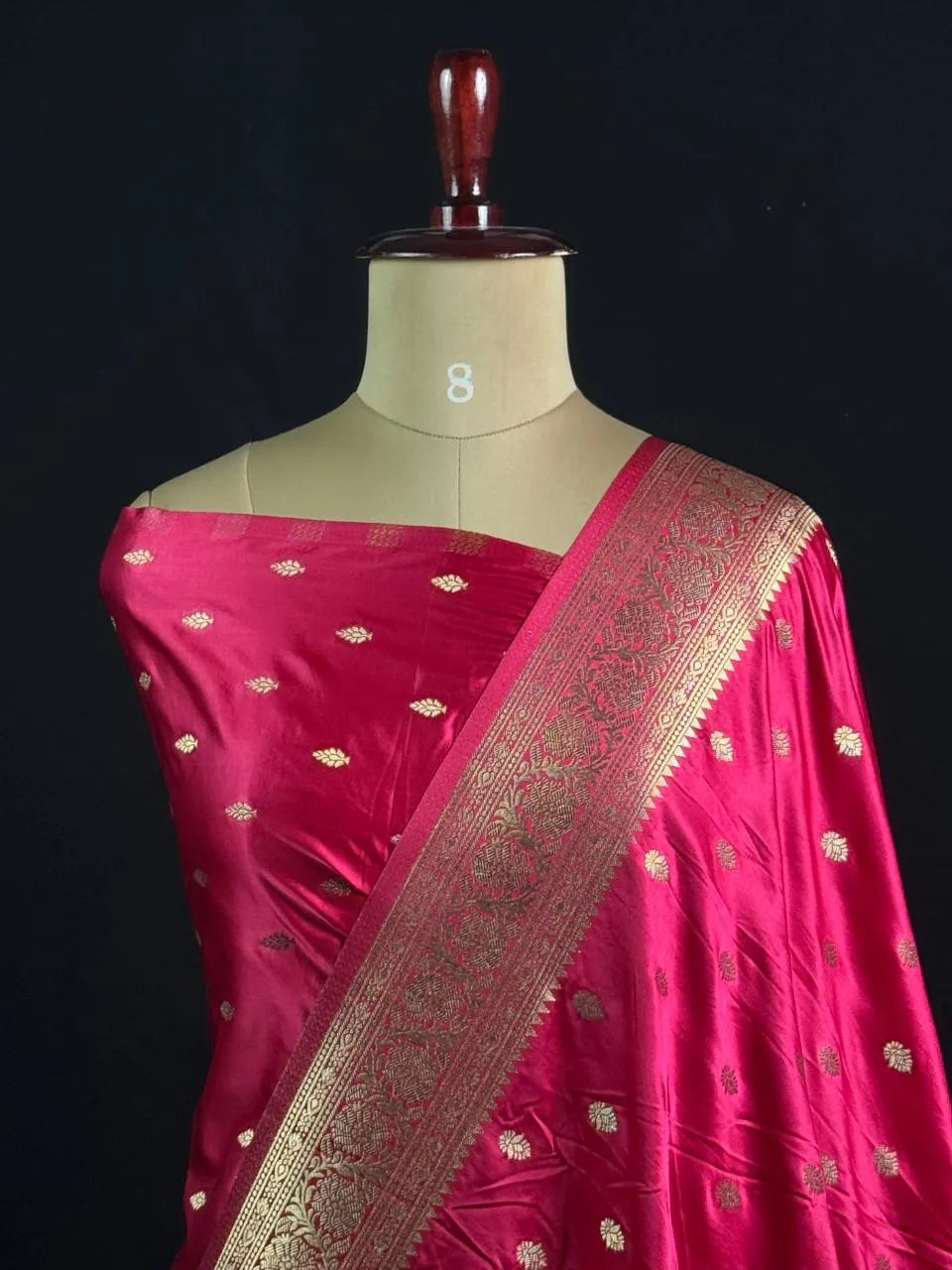 Semi Satin Silk Saree with Smooth Finish & Graceful Drape