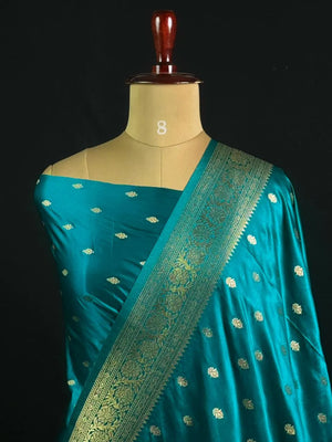 Semi Satin Silk Saree with Smooth Finish & Graceful Drape