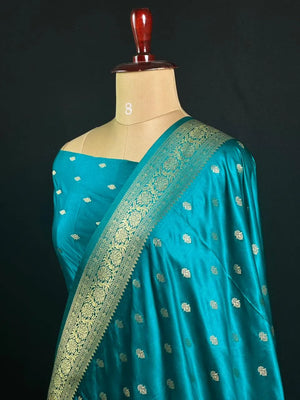 Semi Satin Silk Saree with Smooth Finish & Graceful Drape