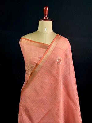 Elegant Semi Linen Tissue Silk Saree
