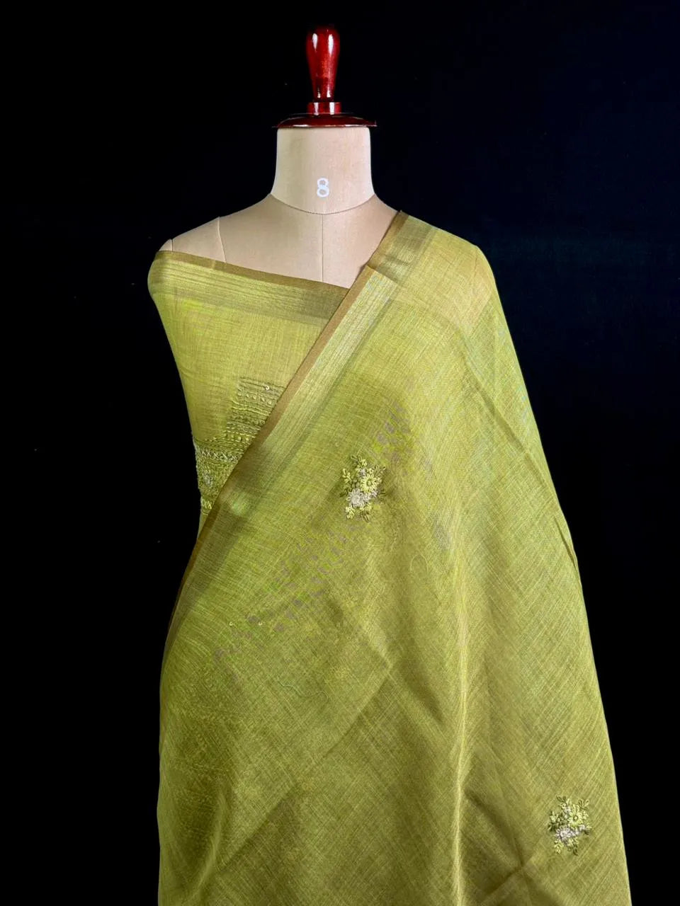 Elegant Semi Linen Tissue Silk Saree