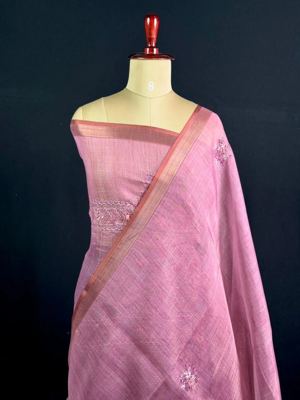 Elegant Semi Linen Tissue Silk Saree