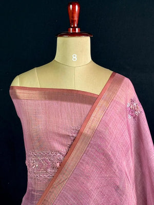 Elegant Semi Linen Tissue Silk Saree