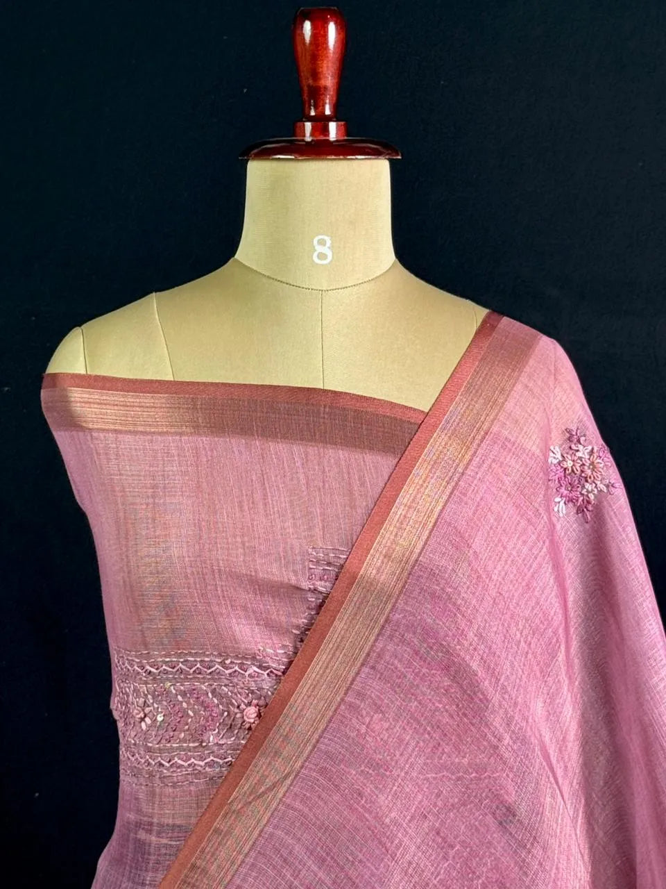 Elegant Semi Linen Tissue Silk Saree