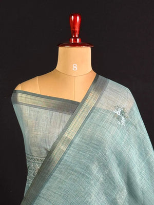 Elegant Semi Linen Tissue Silk Saree