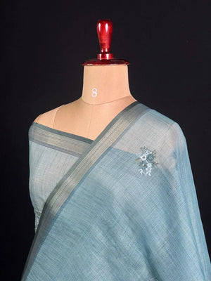 Elegant Semi Linen Tissue Silk Saree