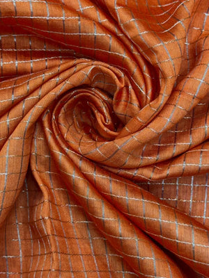 Classic Musk Chex Soft Silk Saree