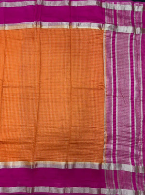 Classic Musk Chex Soft Silk Saree