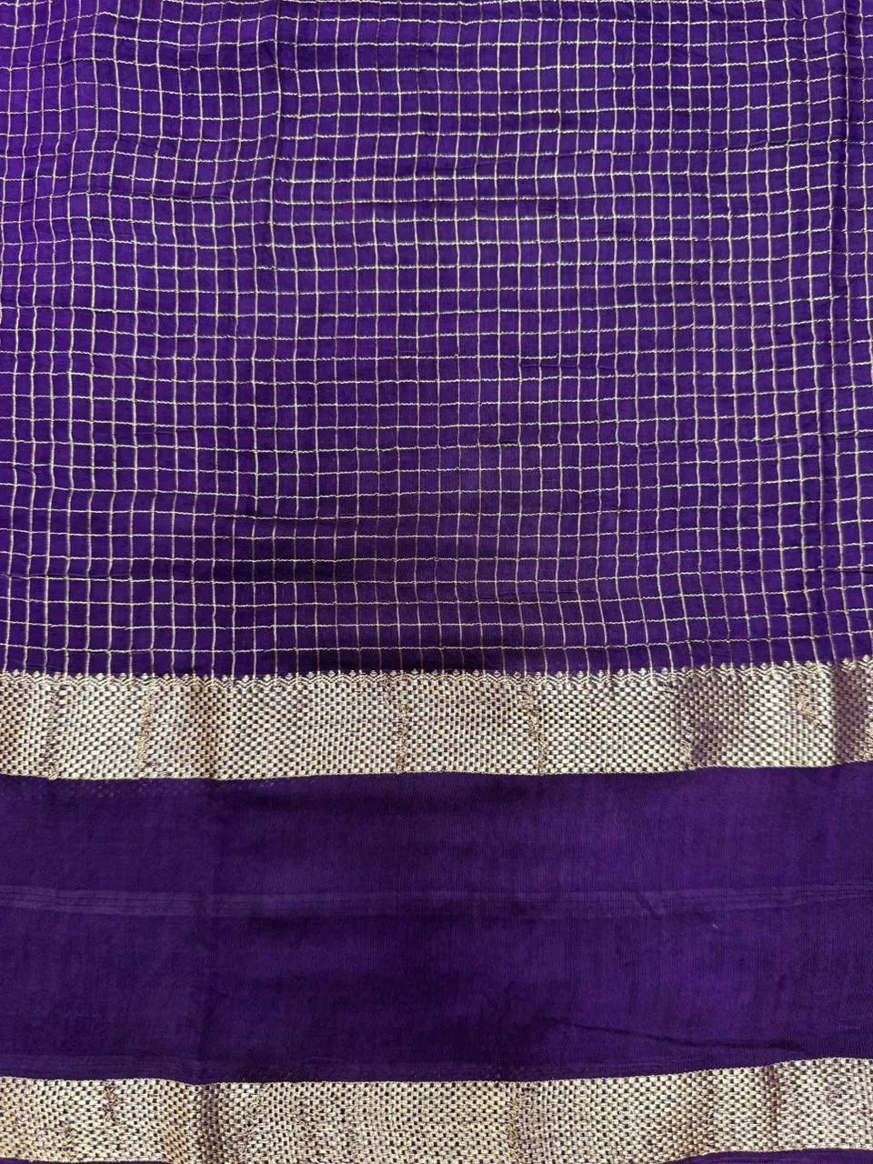 Classic Musk Chex Soft Silk Saree