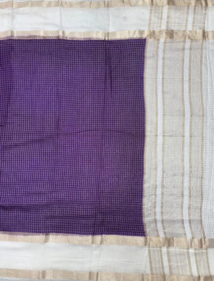 Classic Musk Chex Soft Silk Saree