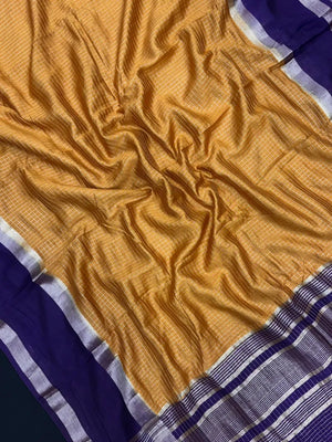 Classic Musk Chex Soft Silk Saree