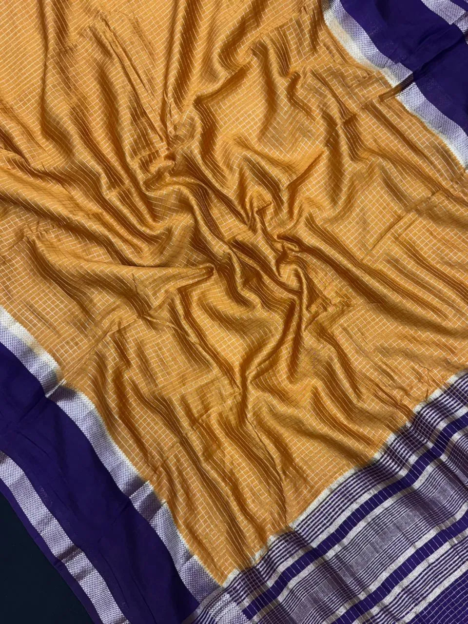 Classic Musk Chex Soft Silk Saree