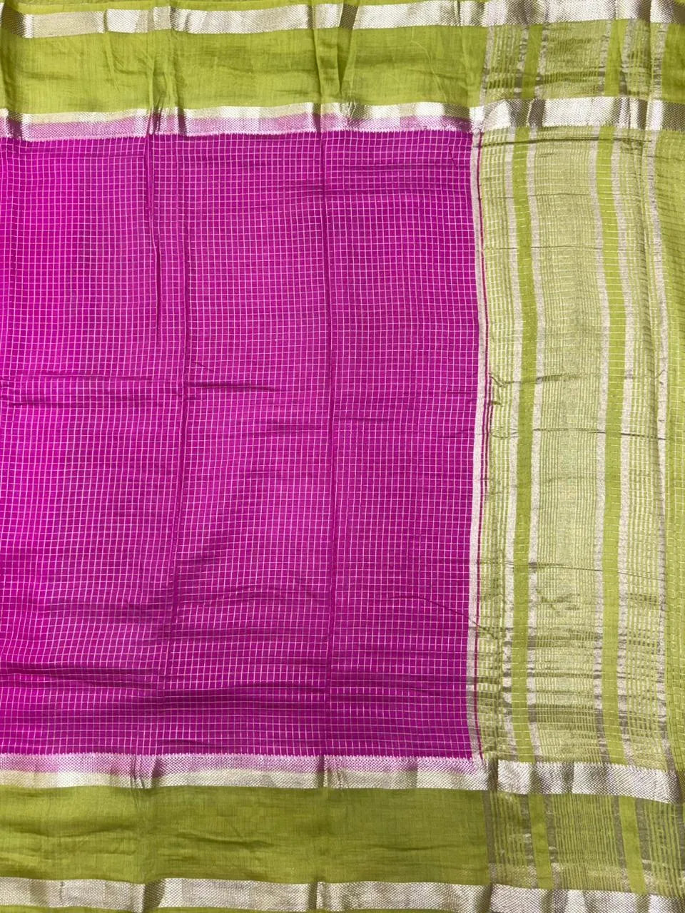 Classic Musk Chex Soft Silk Saree