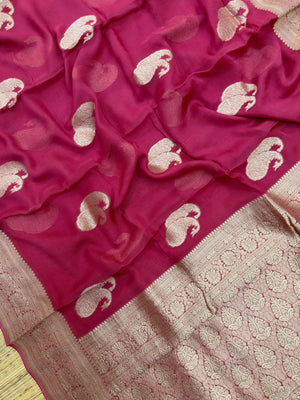 "Premium Pure Viscose Semi Banarasi Saree in vibrant colors with intricate woven patterns, showcasing traditional ethnic wear with a modern touch."