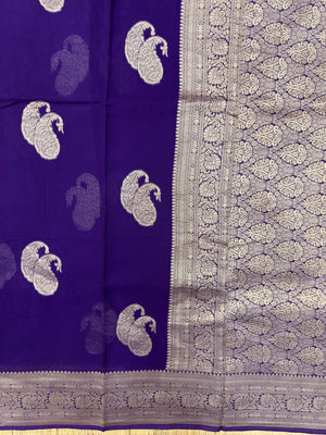 "Premium Pure Viscose Semi Banarasi Saree in vibrant colors with intricate woven patterns, showcasing traditional ethnic wear with a modern touch."